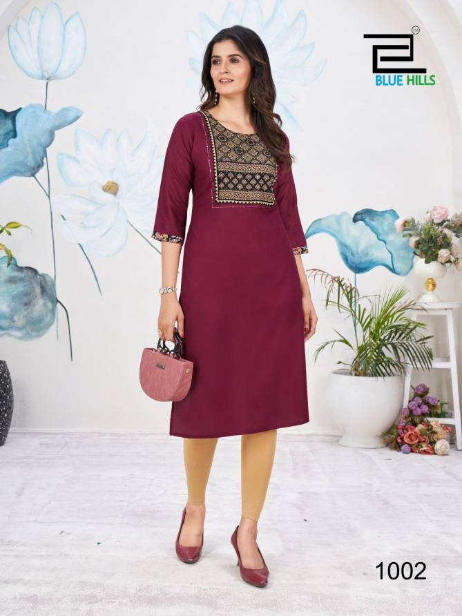 Cadbury By Blue Hills Block Print Rayon Kurtis Wholesale Price In Surat